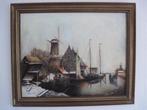 Schilderij met Hollands landschap, A. Rietdijk, Ophalen