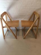 2 houten klapstoelen. Handig om erbij te zetten., Huis en Inrichting, Stoelen, Twee, Ophalen of Verzenden, Zo goed als nieuw