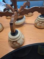 Vintage lamp hout 5 armig, Huis en Inrichting, Ophalen, Hout