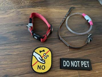 Dog collor and "do not pet" leash sleeves beschikbaar voor biedingen