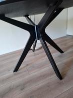 Zwarte ronde eettafel - Loods 5 - 4 persoons, Huis en Inrichting, Tafels | Eettafels, Ophalen, Rond, Zo goed als nieuw, 100 tot 150 cm