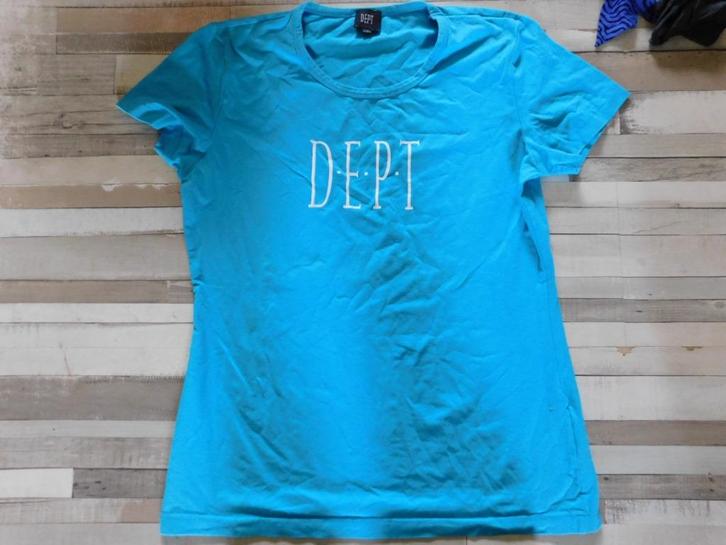 Dept leuk shirtje maat L=40., Kleding | Dames, T-shirts, Zo goed als nieuw, Maat 38/40 (M), Blauw, Korte mouw, Ophalen of Verzenden