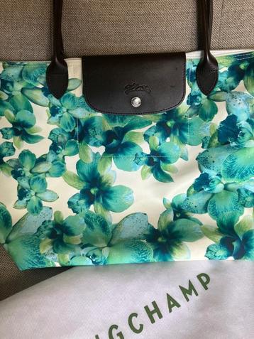 Nieuwe Longchamp le Pliage tas met bloemdecor beschikbaar voor biedingen