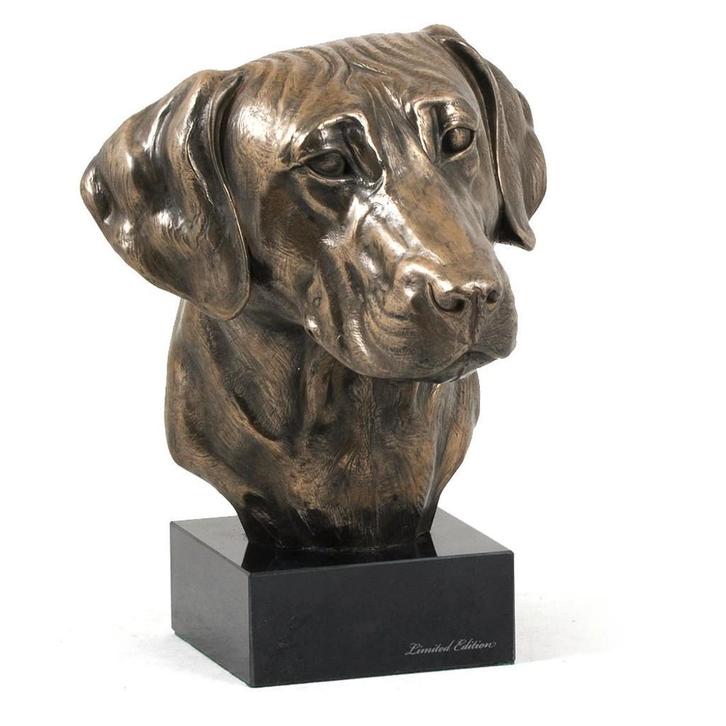 Te koop Rhodesian Ridgeback beeld op wit marmeren voet, Verzamelen, Beelden en Beeldjes, Nieuw, Dier, Ophalen of Verzenden