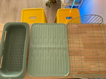 Afwasrek, Vergiet & Mat + extra beschikbaar voor biedingen