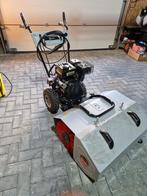Lumag KM800 veegmachine + opvangbak en sneeuwschuif, Ophalen