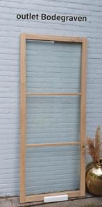 Nieuwe Eiken deur met glas, Binnendeur, Nieuw, Ophalen of Verzenden, Glas