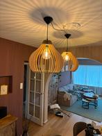 2x Sollux Aprilla hanglampen - diameter 43 cm, Ophalen, Gebruikt, Hout, Minder dan 50 cm