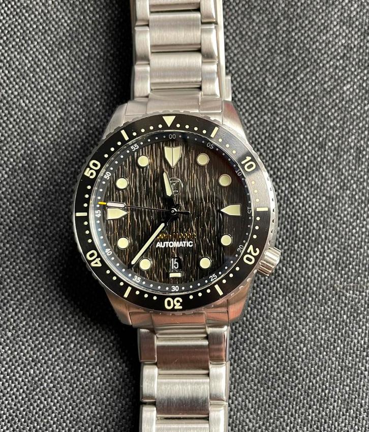 Zelos Mako Raindrop Carbon automaat duiker beperkte oplage, Sieraden, Tassen en Uiterlijk, Horloges | Heren, Zo goed als nieuw
