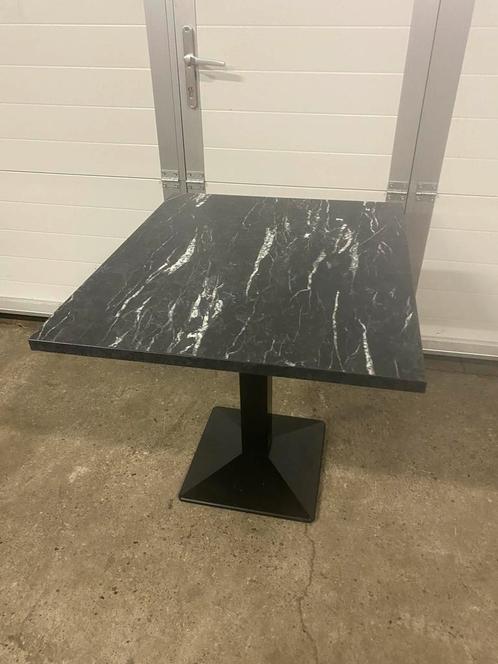 5 horeca restaurant tafels zwart marmer look 70x80 cm nieuw, Antiek en Kunst, Antiek | Meubels | Tafels, Ophalen
