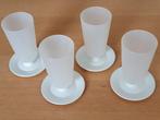 4 Sorbetbekers, Ophalen of Verzenden, Zo goed als nieuw, Wit, Beker of Kan