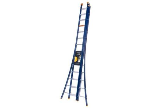 Ladder 3-delig; 3x14 treden; Wienese Supreme LR3893, Doe-het-zelf en Verbouw, Ladders en Trappen, Zo goed als nieuw, Ladder, 4 meter of meer