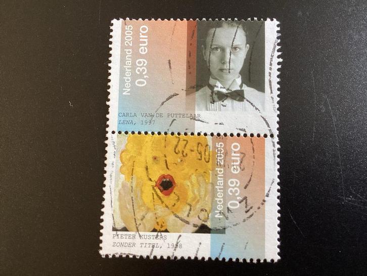 NVPH 2330+32 Kunst 2005 C.van Puttelaar+P.Custers, Postzegels en Munten, Postzegels | Nederland, Gestempeld, Na 1940, Ophalen of Verzenden