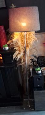 Elegante staande lamp met grijze kap, Ophalen of Verzenden, Gebruikt, 150 tot 200 cm