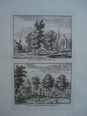 499-500 / Heykoop /   Schoonrewoerd kopergravure 1754 beschikbaar voor biedingen