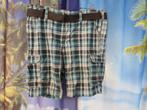 Blauw wit zwart grijze ruit short / korte broek mt 60 Canda, Overige maten, Ophalen of Verzenden, Canda, Grijs