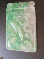 Jade A amulet hanger gesigneerd 44 karaat zaldzaam, Sieraden, Tassen en Uiterlijk, Antieke sieraden, Ophalen, Overige materialen
