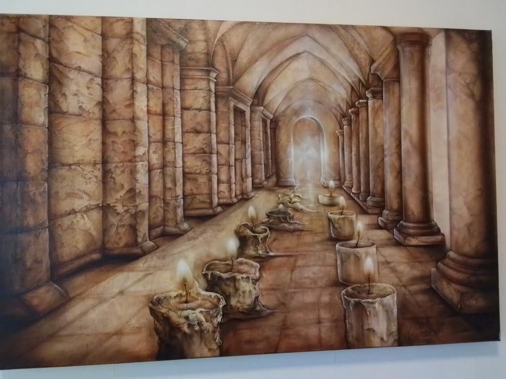 Bijzonder olieverf schilderij van Mistral., Antiek en Kunst, Kunst | Schilderijen | Abstract, Ophalen of Verzenden