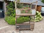 2 gitterboxen gebruikt ( haardhout opslag ), Tuin en Terras, Ophalen, Gebruikt, Metaal, Overige typen