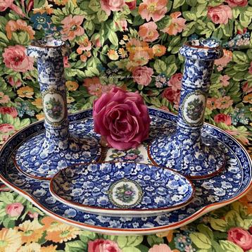 Engels antieke kaptafel set/dressing table set beschikbaar voor biedingen