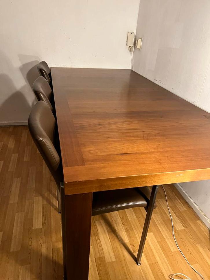 Massief Houten Tafel Set: Eetkamer, Salon & Bijzet, Huis en Inrichting, Tafels | Salontafels, Gebruikt, 50 tot 75 cm, 50 tot 100 cm