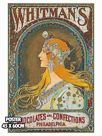 [Poster] Alphonse Mucha Zodiac Chocolade Affiche Poster beschikbaar voor biedingen