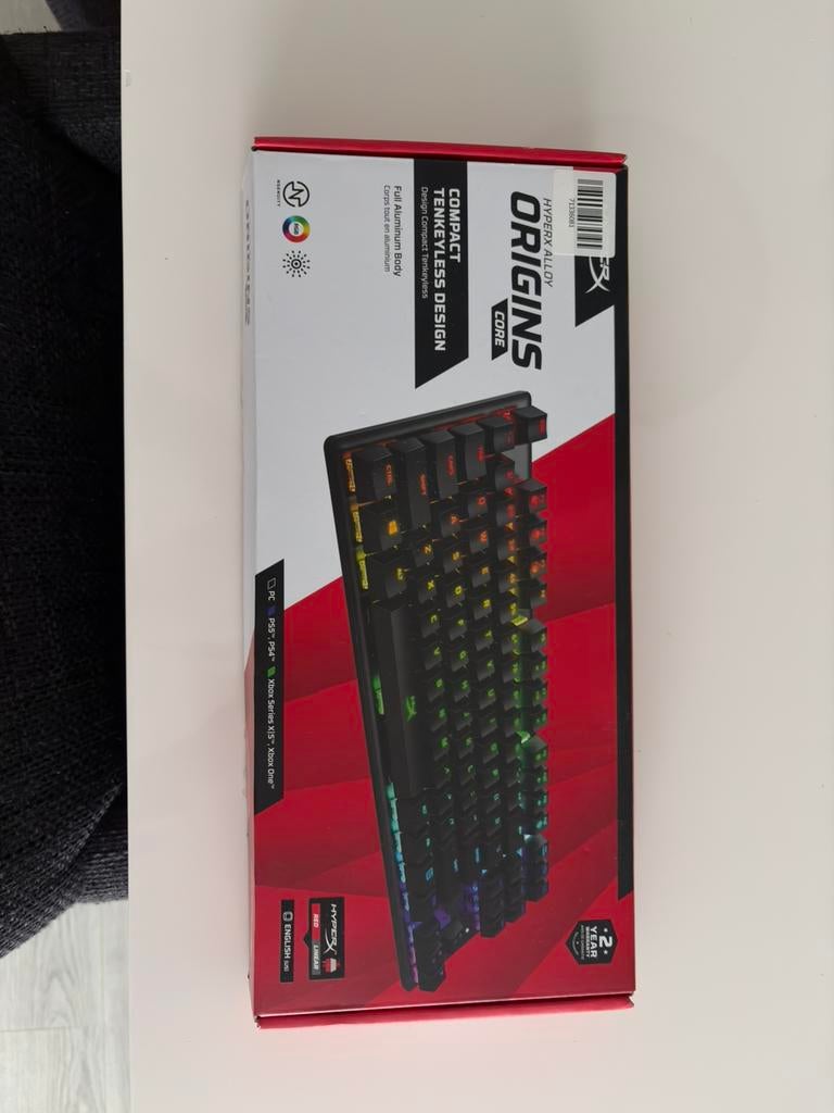 HyperX alloy origins core mechanisch toetsenbord (tkl/60%), HyperX, Gaming toetsenbord, Ophalen of Verzenden, Zo goed als nieuw