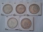 Vijf diverse zilveren Rijksdaalders Wilhelmina, Zilver, Ophalen of Verzenden, Koningin Wilhelmina, Losse munt