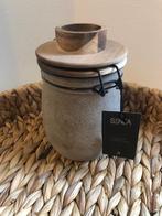 SENZA bruin gesuikerd windlicht kandelaar waxinelichthouder, Huis en Inrichting, Overige materialen, Bruin, Nieuw, Ophalen of Verzenden