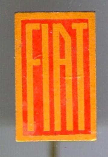 FIAT oranje op blik auto speldje ( B_049 ) beschikbaar voor biedingen