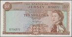 Jersey 10 shillings ND(1963) VF+ p.7a (nr 17), Verzenden, Overige landen, Los biljet