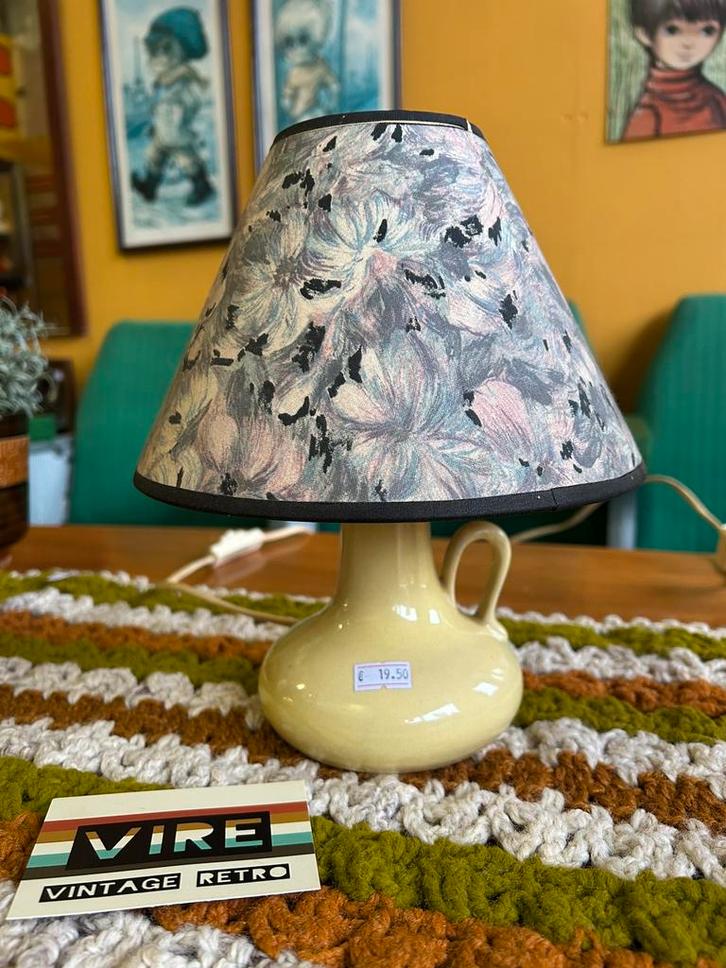Vintage jaren 80 gele tafel lamp, met oor en kapje, Verzamelen, Retro, Huis en Inrichting, Ophalen of Verzenden