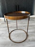 Koper kleurig rond bijzettafeltje, 45 tot 60 cm, Minder dan 55 cm, Gebruikt, Hotel chique / klassiek