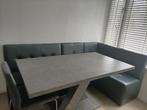 Te koop Eetbank + eettafel, Ophalen of Verzenden, Rechthoekig, 150 tot 200 cm, 50 tot 100 cm