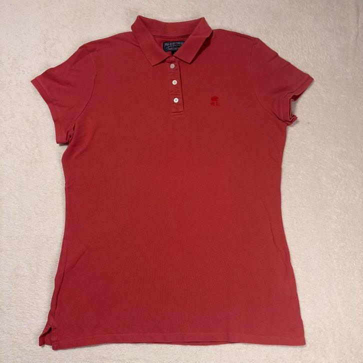 Ralph Lauren Polo Jeans Company dames polo rood L, Kleding | Dames, T-shirts, Zo goed als nieuw, Maat 42/44 (L), Rood, Korte mouw