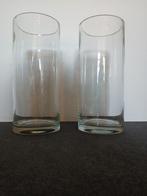Grote ronde glazen vaas, vazen, Huis en Inrichting, Overige kleuren, Ophalen of Verzenden, Minder dan 50 cm, Glas