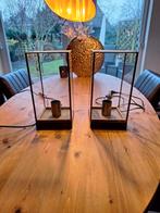 Set van 2 Schemerlampen, Huis en Inrichting, Ophalen, Zo goed als nieuw, Glas, Minder dan 100 cm