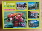 Puzzels 4 x 1000 stukjes 'Landschappen'., Ophalen of Verzenden, 500 t/m 1500 stukjes, Zo goed als nieuw, Legpuzzel