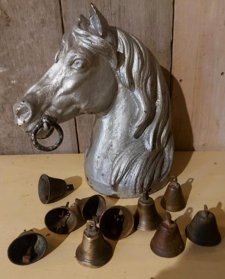 10 x antieke bellenband klokbellen, Antiek en Kunst, Curiosa en Brocante, Ophalen of Verzenden