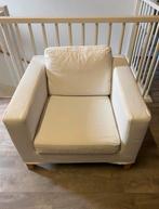 Mooie zware creme/witte fauteuil, Ophalen, Gebruikt, Stof