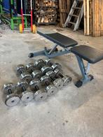 Stevig verstelbaar bankje, met 5 sets dumbbells, Ophalen, Gebruikt, Benen, Dumbbell