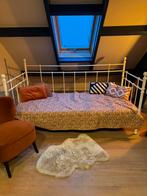 Ikea eenpersoonsbed stalen frame met luxe lattenbodem, Huis en Inrichting, Slaapkamer | Bedden, Ophalen, 90 cm, Eenpersoons, Wit