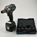 Makita DTW285 Slagmoersleutel (2022) + Opzetstukjes, Doe-het-zelf en Verbouw, Gereedschap | Boormachines, Makita, Zo goed als nieuw