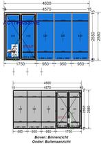 Kozijn verkeerd besteld 4600x2580 aluminium zwart, Doe-het-zelf en Verbouw, Kozijnen en Schuifpuien, Ophalen, 225 cm of meer, Raamkozijn