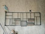 ijzer wandrek met bakjes 140x50, Huis en Inrichting, Woonaccessoires | Wandplanken en Boekenplanken, Ophalen of Verzenden, Gebruikt