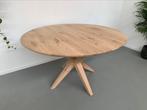 Massief eiken ronde eettafel 100/110/120/130/140/150/160cm, Design, Rond, Nieuw, Ophalen of Verzenden