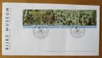 FDC Kunstwerk Winterlandschap met schaatsers, H. Avercamp, Postzegels en Munten, Verzenden, Gestempeld, Overige thema's