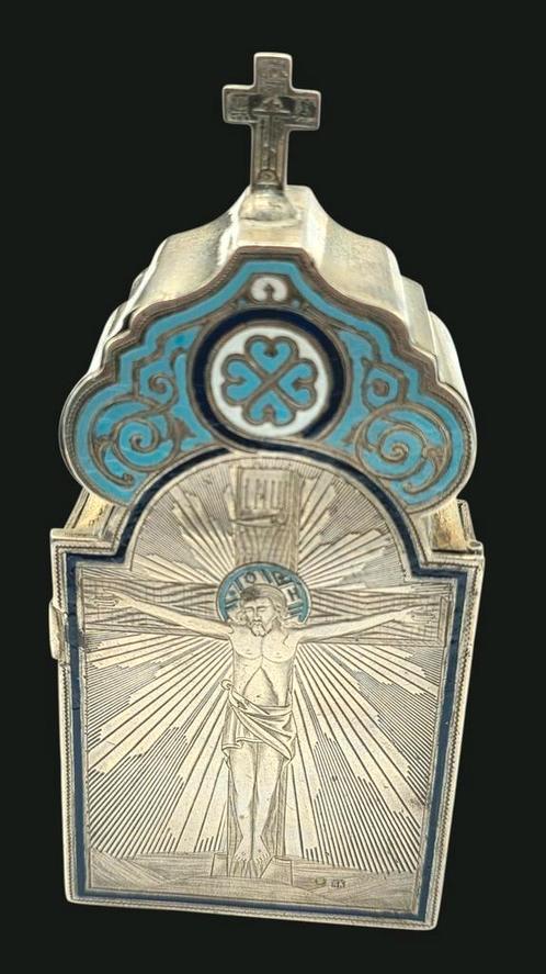 Prachtig Antiek  Zilver  Reis Altaar, Antiek en Kunst, Antiek | Goud en Zilver, Zilver, Verzenden
