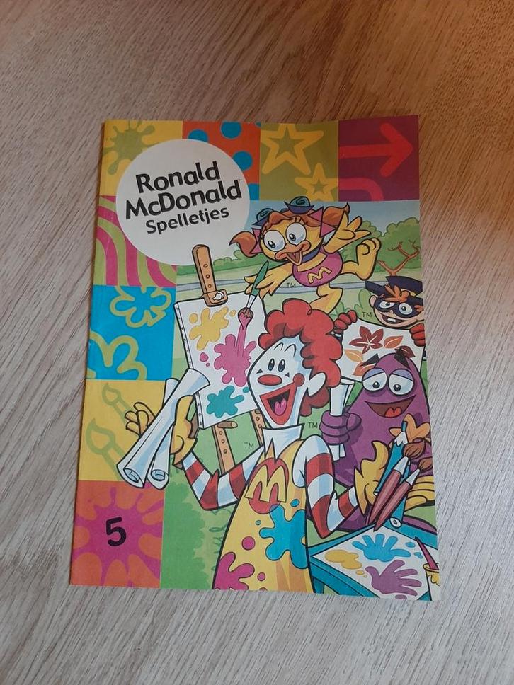 McDonald's Ronald mcdonalds spelletjes boekje, Verzamelen, Speelgoed, Ophalen of Verzenden