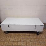 Grote Witte Kist op Wielen / Salontafel / TV-Meubel, Ophalen, Minder dan 50 cm, Gebruikt, -